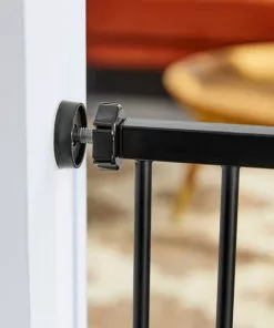 Frisco Wood & Metal Extra Wide Auto-close Dog Gate, 30-in -Dog Cat Corner 289332 PT5. SY630 V1632938919