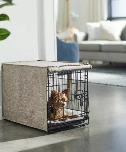 Frisco Faux linen Dog Crate Cover -Dog Cat Corner 289623 PT5. SY630 V1644249255