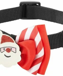 Frisco Removeable Santa & Stripes Collar Bow, XS/SM 10 Frisco Removeable Santa & Stripes Collar Bow, XS/SM -Dog Cat Corner 289829 PT5. SY630 V1632185812