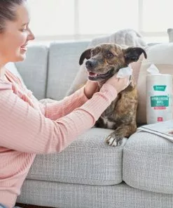 Frisco Hypoallergenic Waterless Grooming Wipes for Dogs & Cats, Soothing Chamomile, 80 count -Dog Cat Corner 291595 PT4. SY630 V1627306706