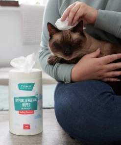 Frisco Hypoallergenic Waterless Grooming Wipes for Dogs & Cats, Soothing Chamomile, 80 count -Dog Cat Corner 291595 PT5. SY630 V1627306960