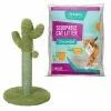 Frisco Cactus Scratching Post, 22-in + Multi-Cat Unscented Clumping Clay Cat Litter