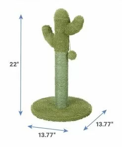 Frisco Cactus Scratching Post, 22-in + Multi-Cat Unscented Clumping Clay Cat Litter -Dog Cat Corner 293020 PT2. SY630 V1619980922