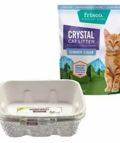 Nature's Miracle||Frisco Nature's Miracle Disposable Litter Box + Frisco Summer Clean Scented Non-Clumping Crystal Cat Litter