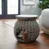 Frisco Round Wicker Cat Condo with Top Perch -Dog Cat Corner 296684 MAIN. SY630 V1633727606