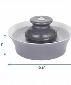 Frisco Ceramic Dog & Cat Fountain, Gray, 64-oz -Dog Cat Corner 297218 PT1. SY630 V1631711495