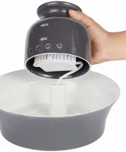 Frisco Ceramic Dog & Cat Fountain, Gray, 64-oz -Dog Cat Corner 297218 PT3. SY630 V1633549288