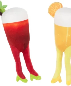 Frisco Brunch Bottomless Mimosas Plush Squeaky Dog Toy, 2 count