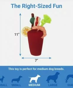 Frisco Brunch Bloody Mary Plush Squeaky Dog Toy 6 Frisco Brunch Bloody Mary Plush Squeaky Dog Toy -Dog Cat Corner 297228 PT1. SY630 V1643916406