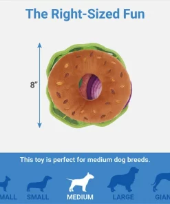 Frisco Brunch Bagel with Lox Plush Squeaky Dog Toy -Dog Cat Corner 297256 PT1. SY630 V1643916391