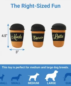 Frisco Brunch Espresso Machine Hide & Seek Puzzle Plush Squeaky Dog Toy -Dog Cat Corner 297258 PT2. SY630 V1643916717