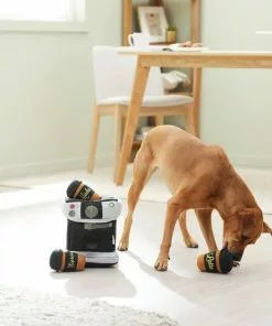 Frisco Brunch Espresso Machine Hide & Seek Puzzle Plush Squeaky Dog Toy -Dog Cat Corner 297258 PT3. SY630 V1642089143