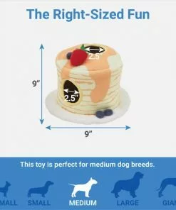 Frisco Brunch Pancake Hide & Seek Puzzle Plush Squeaky Dog Toy -Dog Cat Corner 297266 PT1. SY630 V1643916383