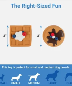 Frisco Brunch Pancake & Waffle Latex Squeaky Dog Toy, 2 count -Dog Cat Corner 297272 PT1. SY630 V1643916708