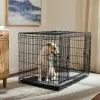 Frisco Heavy Duty Enhanced Lock Sliding Double Door Fold & Carry Wire Dog Crate & Mat Kit -Dog Cat Corner 297461 MAIN. SY630 V1633625190