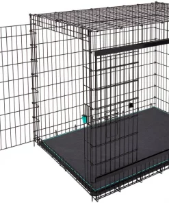 Frisco Heavy Duty Enhanced Lock Sliding Double Door Fold & Carry Wire Dog Crate & Mat Kit, 54 inch -Dog Cat Corner 297463 PT6. SY630 V1633115115