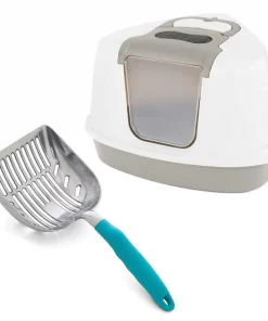 DurAnimals||Frisco DurAnimals DuraScoop Original Cat Litter Scoop, Color Varies + Frisco Flip Top Hooded Corner Cat Litter Box, Large, 21-in