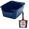 Nature's Miracle||Frisco Nature's Miracle Just For Cats Litter Scoop & Caddy + Frisco High Sided Cat Litter Box, Navy, Extra Large 24-in -Dog Cat Corner 297978 MAIN. SY630 V1621301236