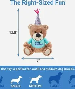 Frisco||The Lazy Dog Cookie Co. Frisco Plush Birthday Bear with Striped Hat Dog Toy + The Lazy Dog Cookie Co. Happy Birthday Pup-PIE Dog Treat, Boy -Dog Cat Corner 297994 PT2. SY630 V1621299738