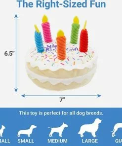 Frisco||The Lazy Dog Cookie Co. Frisco Plush Squeaking Birthday Cake Dog Toy, Small/Medium + The Lazy Dog Cookie Co. Happy Birthday Pup-PIE Dog Treat, Boy -Dog Cat Corner 297998 PT2. SY630 V1623253341