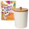 Friskies||Frisco Friskies Party Mix Crunch Cheezy Craze Cat Treats, 6-oz bag + Frisco Melamine Dog & Cat Treat Jar with Bamboo Lid, 8 Cups -Dog Cat Corner 298020 MAIN. SY630 V1621267045