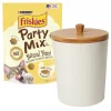 Friskies||Frisco Friskies Party Mix Natural Yums With Real Chicken Cat Treats, 6-oz bag + Frisco Melamine Dog & Cat Treat Jar with Bamboo Lid, 8 Cups