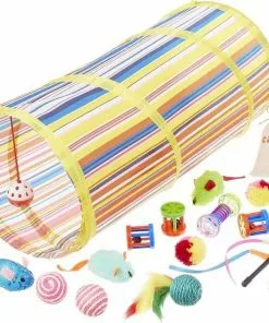 Sheba||Frisco Sheba Meaty Tender Sticks Salmon Flavored Cat Treats, 5 count + Frisco Plush, Teaser, Ball & Tunnel Variety Pack Cat Toy with Catnip, 25 count -Dog Cat Corner 298508 PT3. SY630 V1623197551