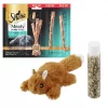 Sheba||Frisco Sheba Meaty Tender Sticks Tuna Flavored Cat Treats, 5 count + Frisco Refillable Catnip Cat Toy, Brown Squirrel -Dog Cat Corner 298510 MAIN. SY630 V1623195163