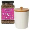 Tiny Tiger||Frisco Tiny Tiger Crunchy Bunch, Fearless Feathers and Gracious Gills, Chicken & Seafood Flavor Cat Treats, 20-oz Jar + Frisco Melamine Dog & Cat Treat Jar with Bamboo Lid, 8 Cups -Dog Cat Corner 298586 MAIN. SY630 V1623204465