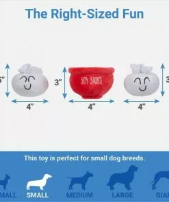 Frisco Dumpling Hide & Seek Puzzle Plush Squeaky Dog Toy, 4 count -Dog Cat Corner 298881 PT2. SY630 V1640883705
