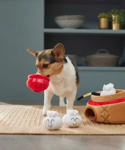 Frisco Dumpling Hide & Seek Puzzle Plush Squeaky Dog Toy, 4 count -Dog Cat Corner 298881 PT3. SY630 V1640269083