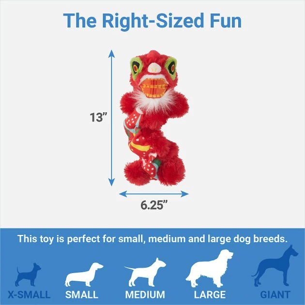 Frisco Dragon Bungee Plush Squeaky Dog Toy 4 Frisco Dragon Bungee Plush Squeaky Dog Toy - Image 2