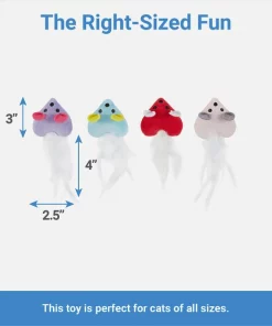 Frisco Heart Mice Plush Cat Toy with Catnip, Medium, 4 count -Dog Cat Corner 298954 PT1. SY630 V1640284899