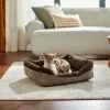 Frisco Herringbone Cuffed Cuddler Dog & Cat Bed -Dog Cat Corner 299429 MAIN. SY630 V1638455944