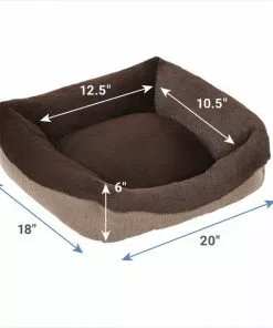 Frisco Herringbone Cuffed Cuddler Dog & Cat Bed -Dog Cat Corner 299429 PT1. SY630 V1637167217