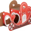 Frisco Love Carriage Cardboard Cat House, 2-Story -Dog Cat Corner 301565 MAIN. SY630 V1637693765