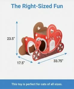 Frisco Love Carriage Cardboard Cat House, 2-Story -Dog Cat Corner 301565 PT1. SY630 V1640284895
