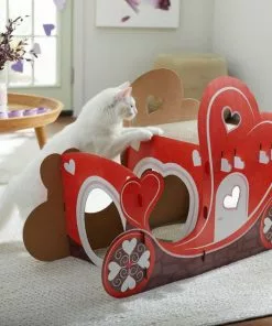 Frisco Love Carriage Cardboard Cat House, 2-Story -Dog Cat Corner 301565 PT3. SY630 V1638987431