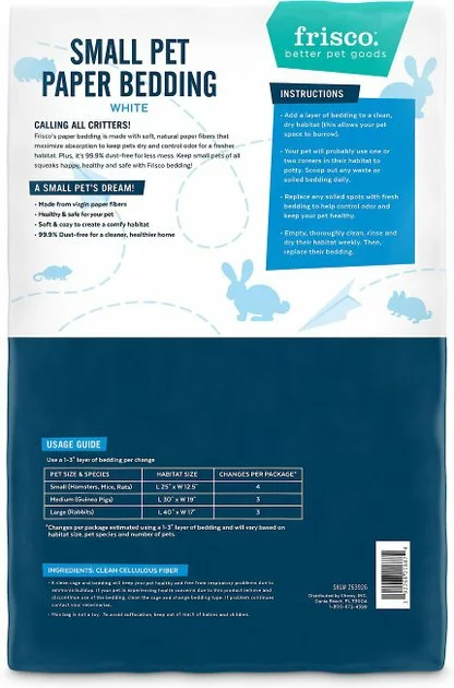 Frisco High Sided Litter Box + Small Animal Bedding, White 7 Frisco High Sided Litter Box + Small Animal Bedding, White - Image 5