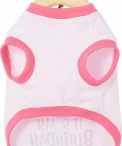 Frisco Confetti Birthday Hat, Medium/Large + Dog & Cat T-Shirt, Pink -Dog Cat Corner 302434 PT6. SY630 V1623052341