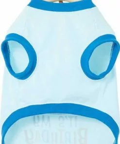 Frisco Confetti Birthday Hat, Small/Medium + Dog & Cat T-Shirt, Blue -Dog Cat Corner 302442 PT6. SY630 V1623066140