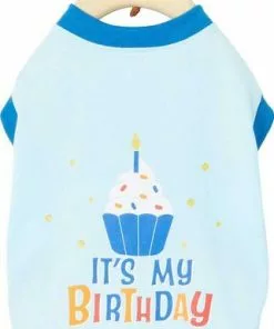 Frisco Happy Birthday Crown, X-Small/Small + Dog & Cat T-Shirt, Blue -Dog Cat Corner 302470 PT5. SY630 V1623083847