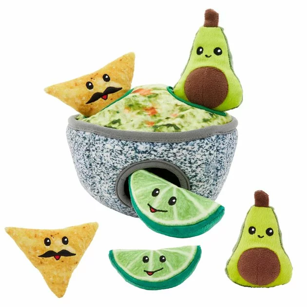 Frisco Hide & Seek Plush Guacamole Dog Toy + Refills, 3-Pack 3 Frisco Hide & Seek Plush Guacamole Dog Toy + Refills, 3-Pack
