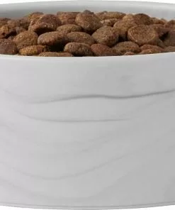 Frisco Marble Design Non-skid Ceramic Dog Bowl + Treat Jar with Wood Lid, 3.75 Cups -Dog Cat Corner 302482 PT2. SY630 V1623053547
