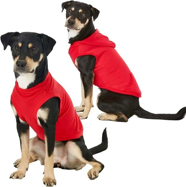 Frisco Basic T-Shirt, Red + Dog & Cat Hoodie, Red 5 Frisco Basic T-Shirt, Red + Dog & Cat Hoodie, Red - Image 3