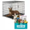 Frisco||Goody Box Frisco Fold & Carry Double Door Collapsible Wire Crate + Goody Box Puppy Toys, Treats & Potty Training -Dog Cat Corner 302728 MAIN. SY630 V1658256150