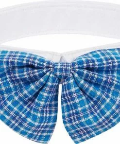 Frisco Plaid Dog & Cat Bow Tie, Orange & Blue + Blue -Dog Cat Corner 302770 PT5. SY630 V1623085354