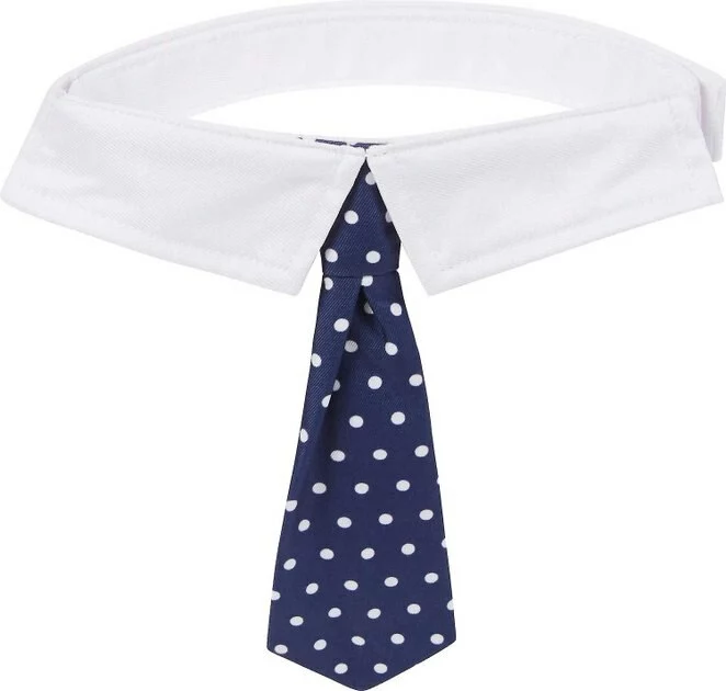 Frisco Plaid Dog & Cat Bow Tie, Orange & Blue + Polka Dot, Navy 9 Frisco Plaid Dog & Cat Bow Tie, Orange & Blue + Polka Dot, Navy - Image 7