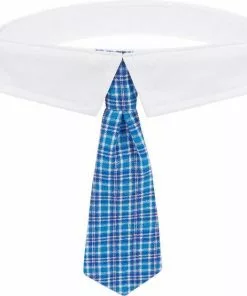 Frisco Plaid Dog & Cat Neck Tie, Blue Plaid + Polka Dot, Teal -Dog Cat Corner 302794 PT3. SY630 V1623061044