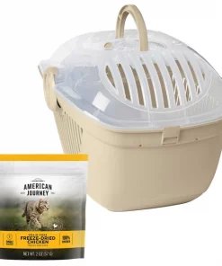 Frisco||American Journey Frisco Top Loading Kennel + American Journey 100% Chicken Freeze-Dried Grain-Free Cat Treats